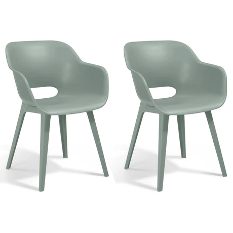 Keter Outdoor Chairs Akola 2 pcs Grey