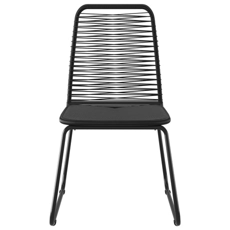 3 Piece Garden Dining Set PVC Rattan Black