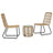 3 Piece Bistro Set Poly Rattan Black