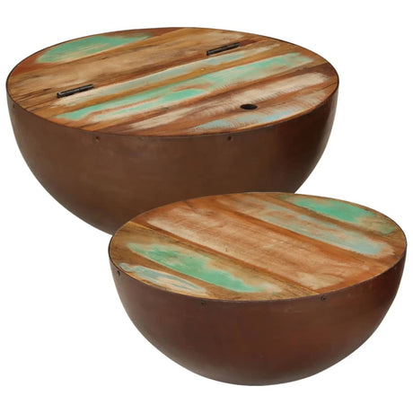 Bowl Shaped Coffee Table Solid Reclaimed Wood 60x60x30 cm