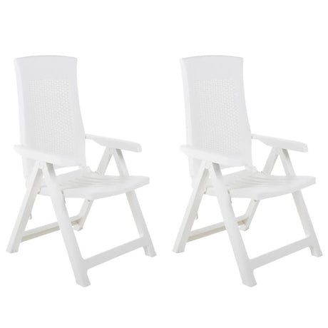 Garden Reclining Chairs 2 pcs Plastic Anthracite