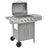 Gas Barbecue Grill 4+1 Cooking Zone Black and Silver