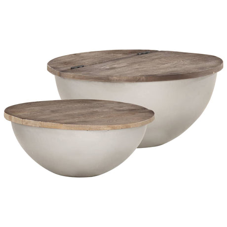 Bowl Shaped Coffee Table Solid Reclaimed Wood 60x60x30 cm