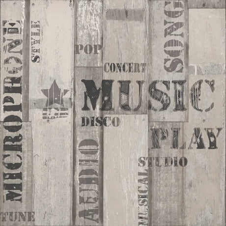 Noordwand Wallpaper Urban Friends & Coffee Wooden Planks Words