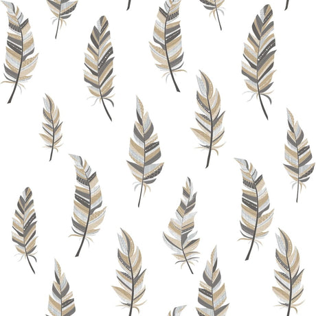 Noordwand Wallpaper Urban Friends & Coffee Feathers White And