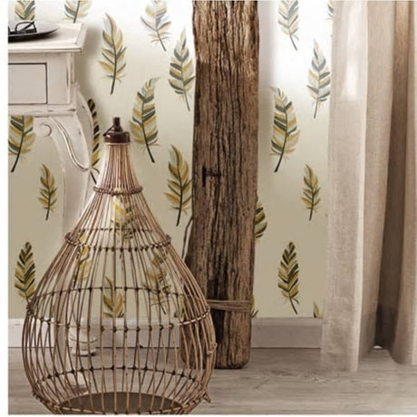 Noordwand Wallpaper Urban Friends & Coffee Feathers White And
