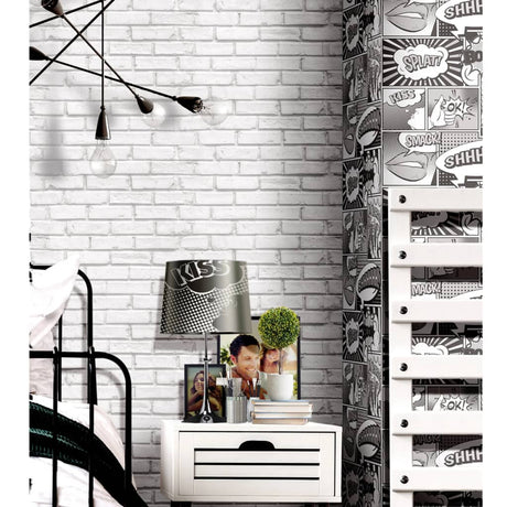Noordwand Wallpaper Urban Friends & Coffee Bricks And White