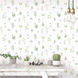 Noordwand Wallpaper Evergreen Herbs And Flowers White
