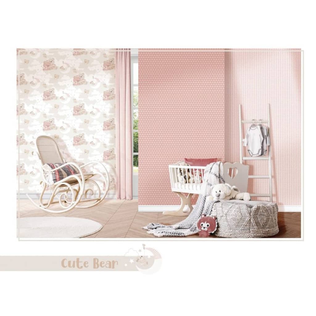 Noordwand Wallpaper Mondo Baby Hug Bears And Beige