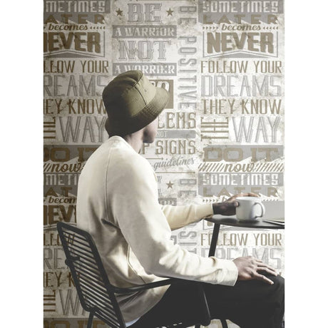 Noordwand Wallpaper Friends & Coffee Words And Letters