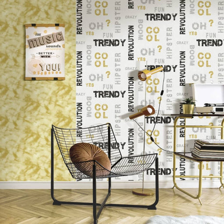 Noordwand Wallpaper Friends & Coffee Words And Letters