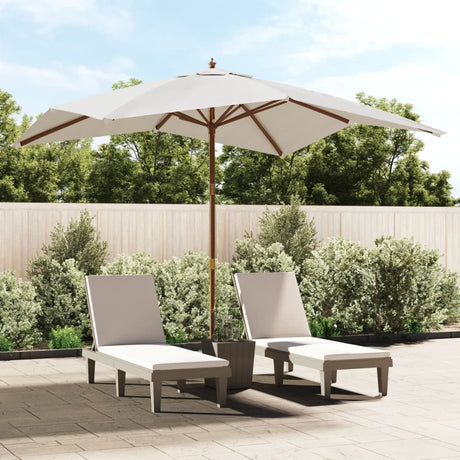 Garden Parasol with Wooden Pole Terracotta 300x300x273 cm