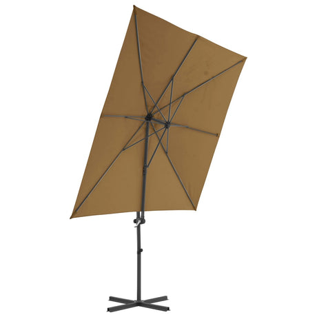 Garden Parasol with Portable Base Taupe