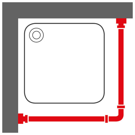 Sealskin Corner Shower Curtain Rod Set 90X90 Cm