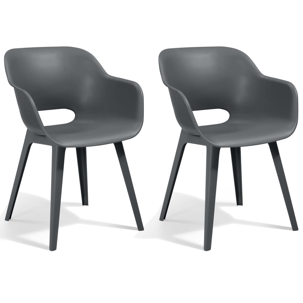 Keter Outdoor Chairs Akola 2 Pcs Grey