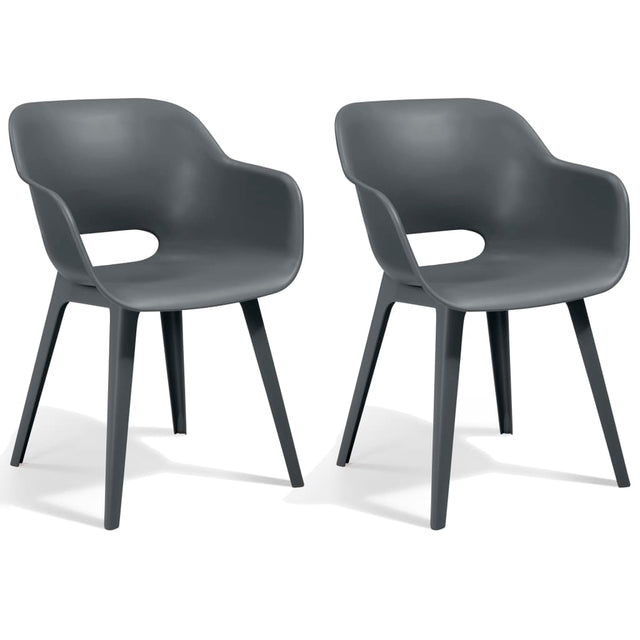 Keter Outdoor Chairs Akola 2 Pcs Grey