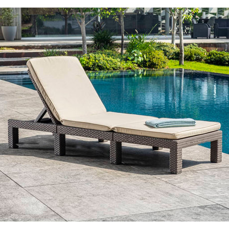 Keter Sunlounger With Cushion Daytona