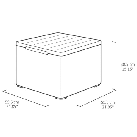 Keter Garden Storage Table Box Claire Graphite
