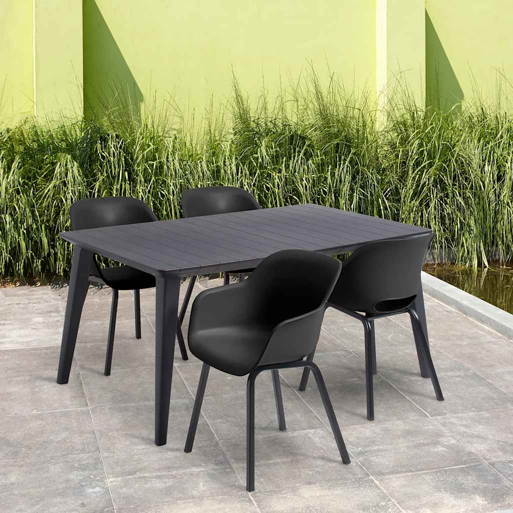Keter Garden Chair With Metal Legs Noa 2 Pcs Graphite