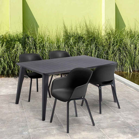 Keter Garden Chair With Metal Legs Noa 2 Pcs Graphite