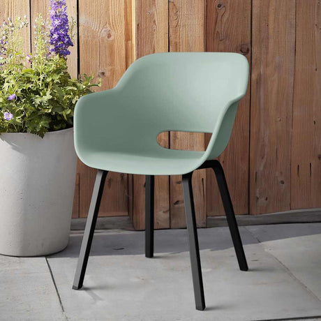 Keter Garden Chair With Metal Legs Noa 2 Pcs Vintage Green