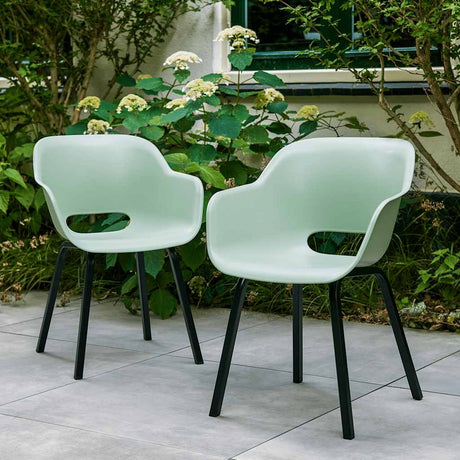 Keter Garden Chair With Metal Legs Noa 2 Pcs Vintage Green