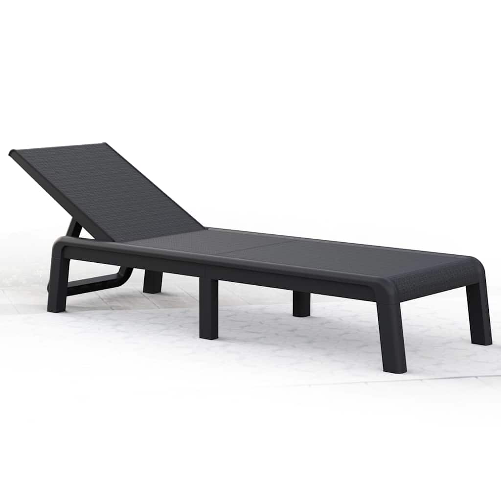 Keter Sunlounger With Cushion Mallorca Jute Texture Anthracite