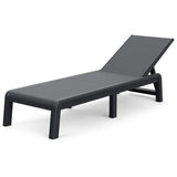 Keter Sunlounger With Cushion Mallorca Jute Texture Anthracite
