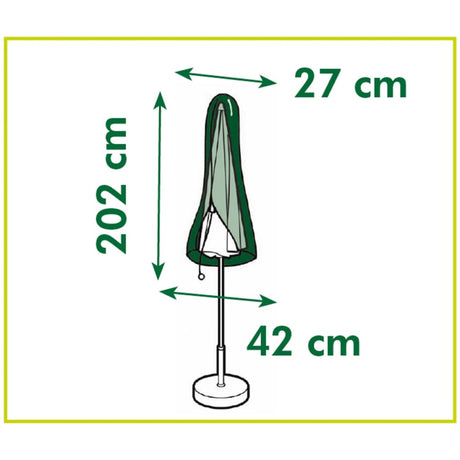Nature Protective Cover For Straight Parasols 202X42X27 Cm