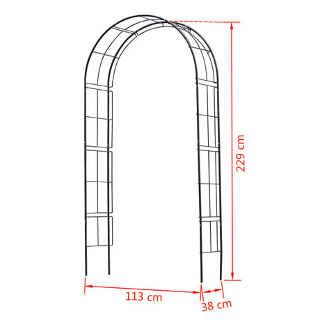 Nature Garden Arch Metal Black