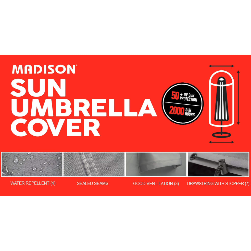Madison Cover For Standing Parasol Grey