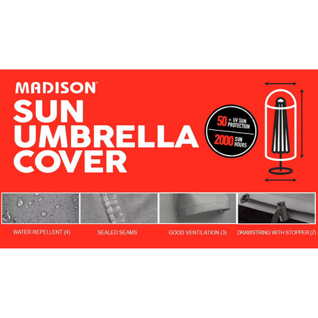 Madison Cover For Standing Parasol Grey
