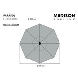 Garden Parasol  Flores Luxe 300 cm Round Ecru