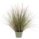 Emerald Artificial Pennisetum Grass 58 Cm In Zinc Pot