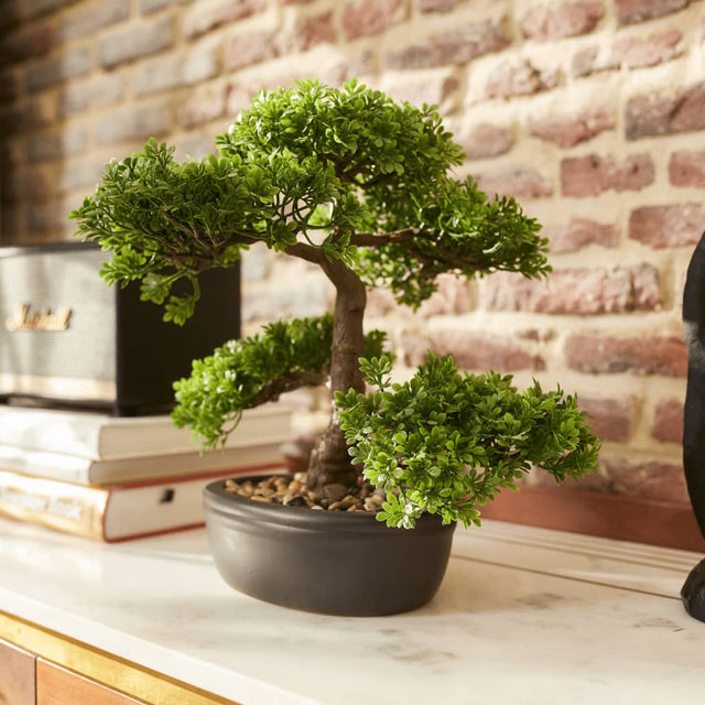 Emerald Artificial Ficus Mini Bonsai Green 32 Cm 420002