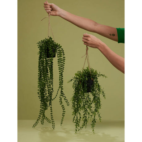 Emerald Artificial Ficus Pumila Hanging Bush In Pot 60 Cm