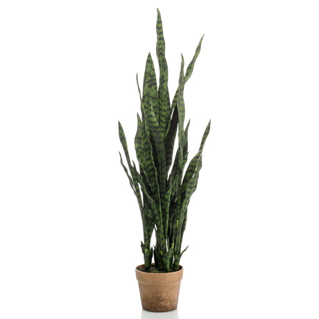 Emerald Artificial Plant Sanseveria In Pot 84 Cm