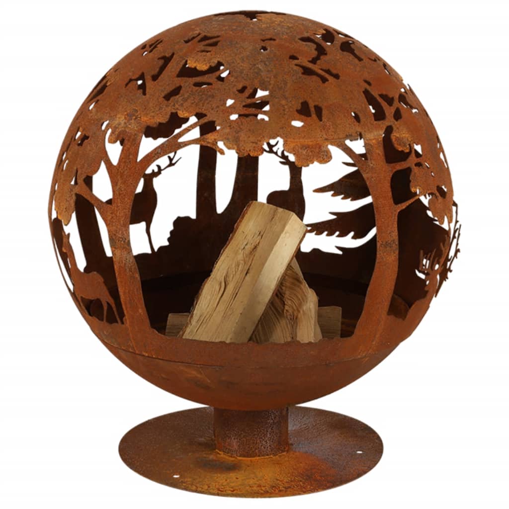 Esschert Design Fire Pit Laser Cut 57.5X57.5X66 Cm Rust Ff261