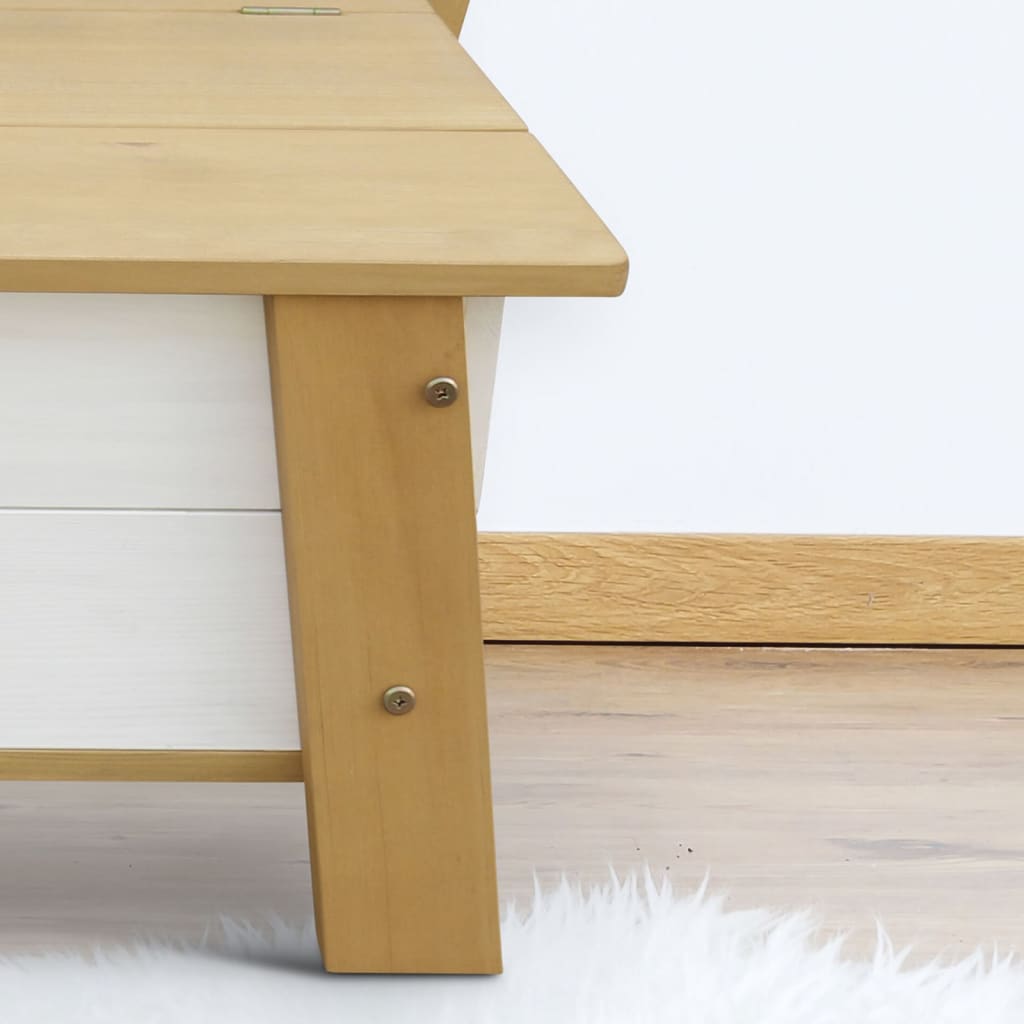 Storage Bench Corky Brown and White