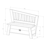 Storage Bench Corky Brown and White