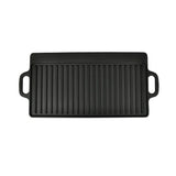 Grill Platter 2 Pcs Cast Iron Reversible 38X23 Cm