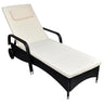Sun Lounger With Wheels Poly Rattan