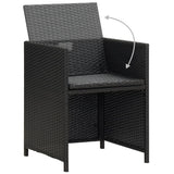 9 Piece Outdoor Dining Set With Cushions Poly Rattan
