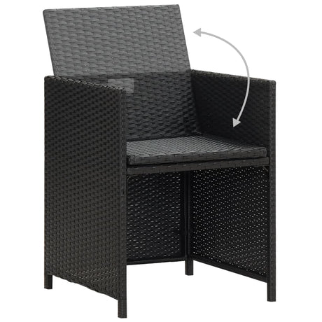9 Piece Outdoor Dining Set With Cushions Poly Rattan