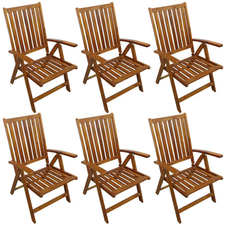 7 Piece Outdoor Dining Set Solid Acacia Wood