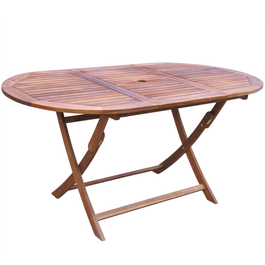 9 Piece Outdoor Dining Set With Cushions Solid Acacia Wood