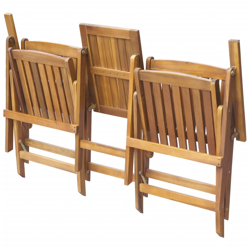 Folding Garden Bench With Tea Table 140 Cm Solid Acacia Wood