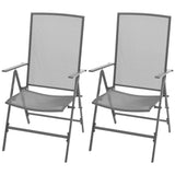 Stackable Garden Chairs 2 Pcs Steel