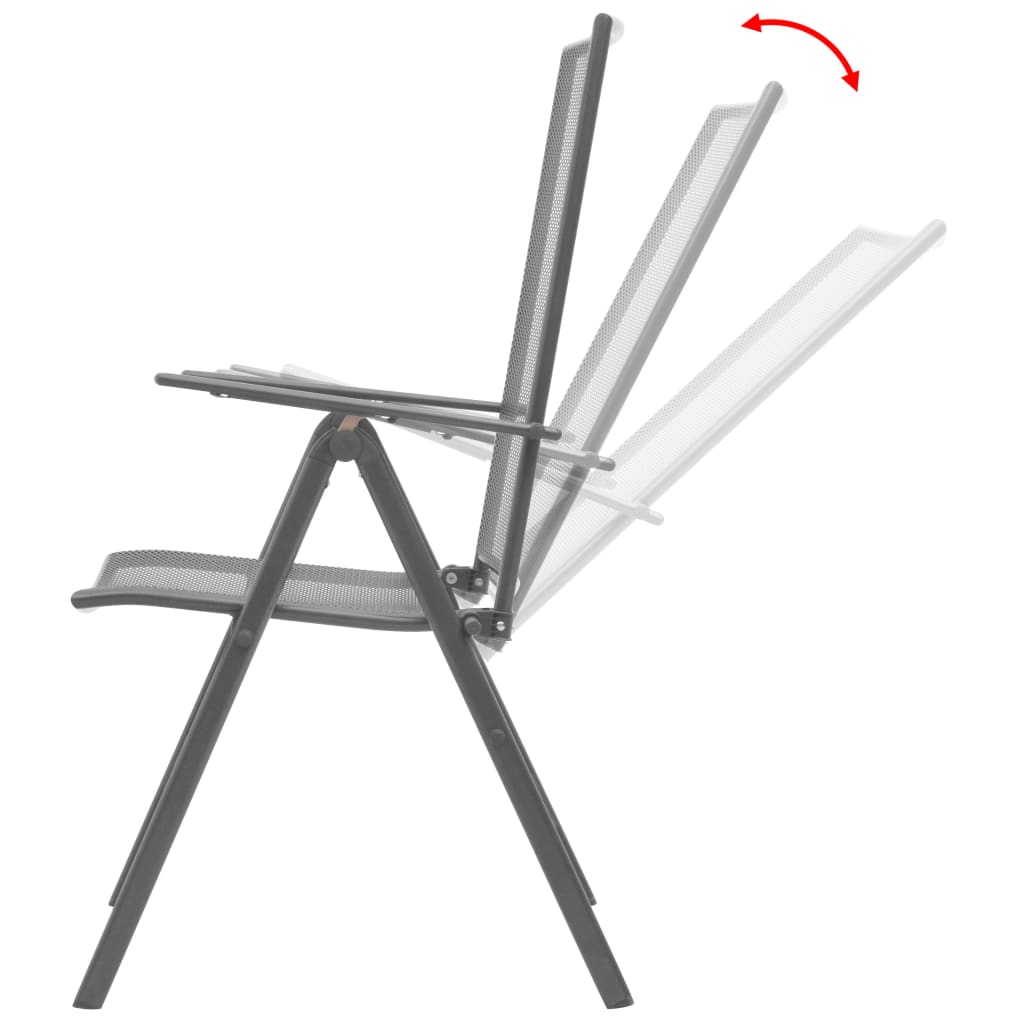 Stackable Garden Chairs 2 Pcs Steel