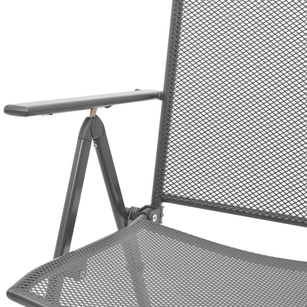 Stackable Garden Chairs 2 Pcs Steel